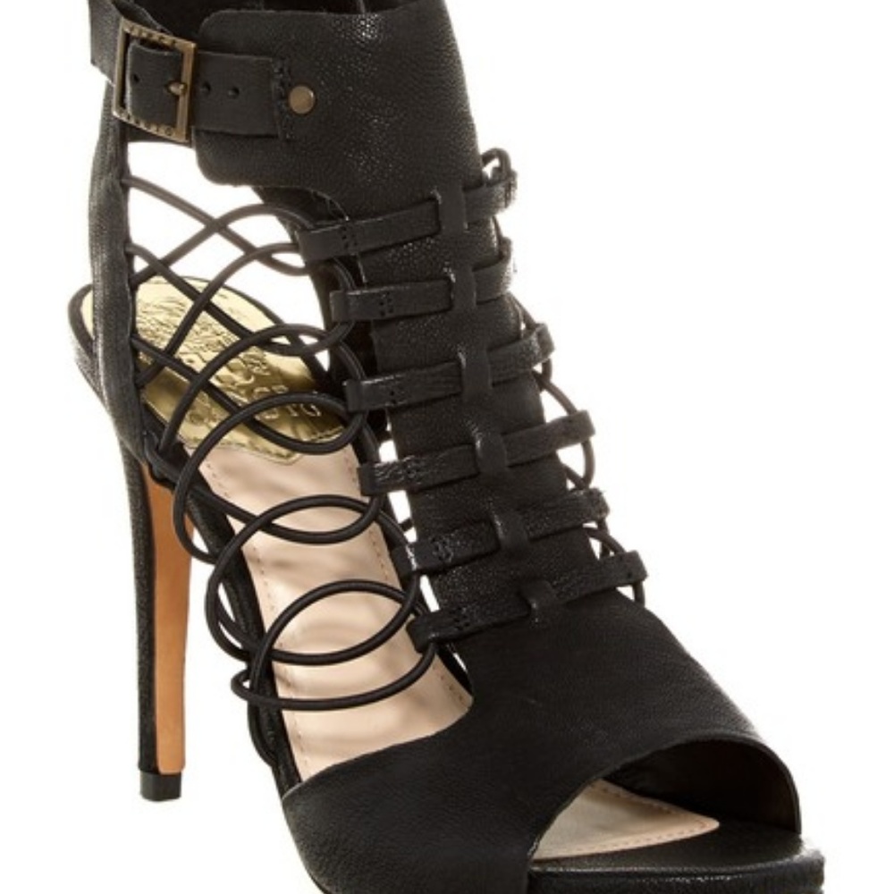 Vince Camuto Black Fossel Heel Size 5.5